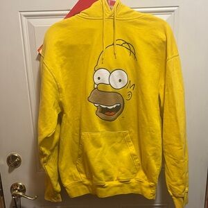 Vintage Yellow Homer Simpson Hoodie men’s XL